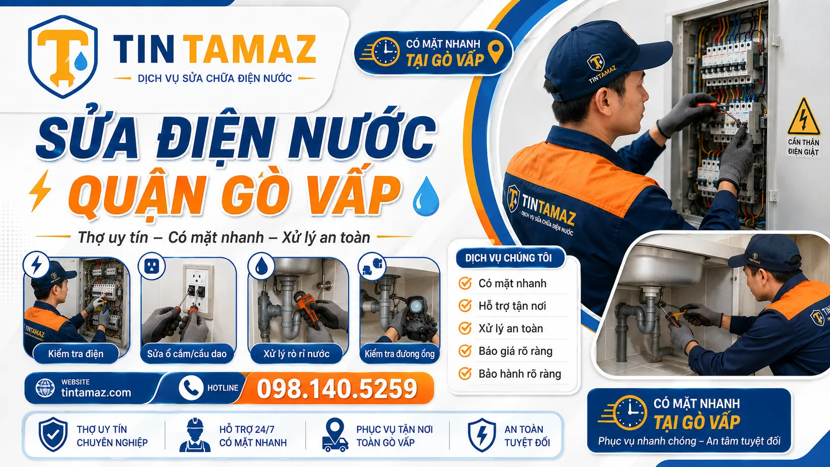 Sửa điện nước Quận Gò Vấp