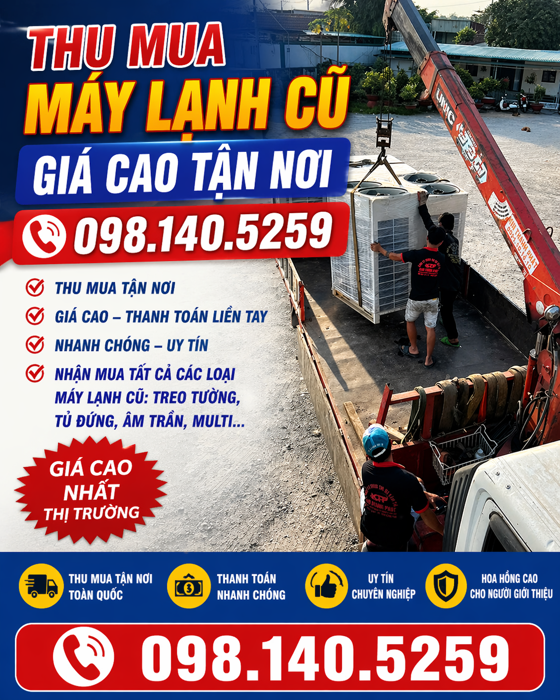 Thu Mua Máy Lạnh Cũ Giá Cao Tận Nơi